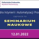 Seminarium naukowe – Programowanie systemów wizyjnych w zautomatyzowanych stanowiskach produkcyjnych